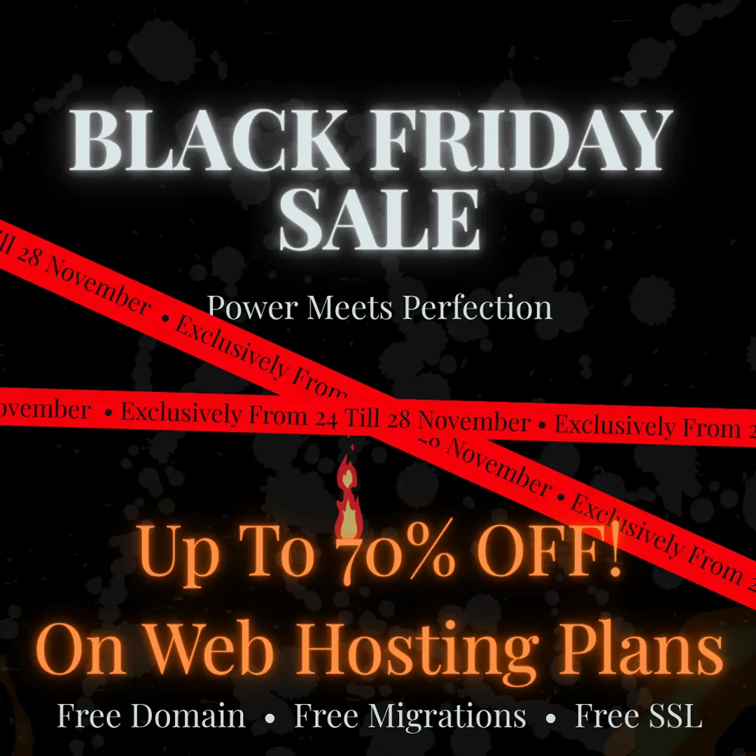 Vente d'Hébergement Web Black Friday